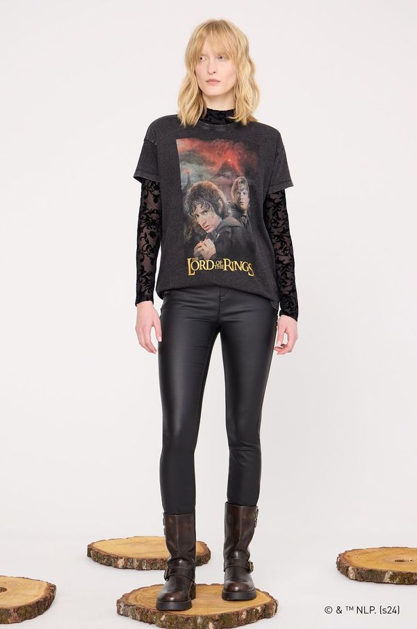 Medicine Pamučna majica Medicine za žene, boja: siva