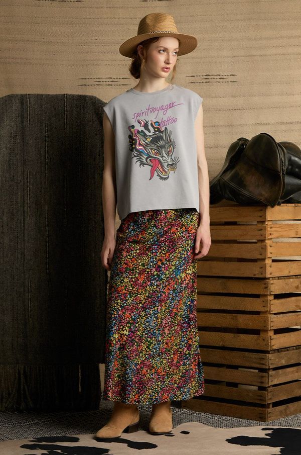 Medicine Pamučna majica Medicine za žene, boja: siva