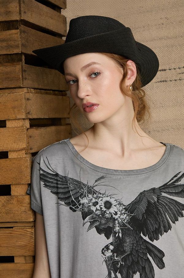 Medicine Pamučna majica Medicine za žene, boja: siva