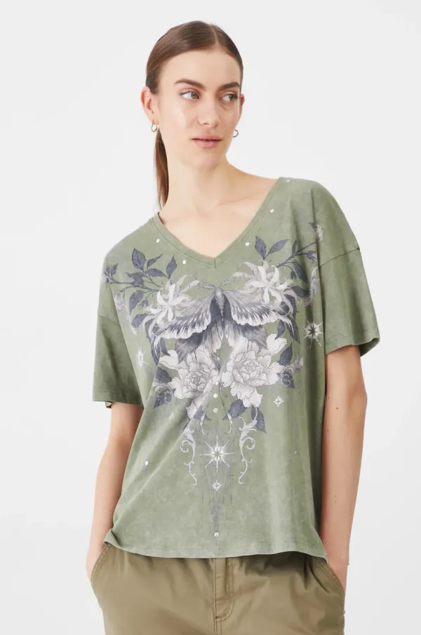 Medicine Pamučna majica Medicine za žene, boja: zelena