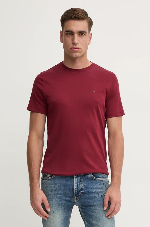 Michael Kors Pamučna majica Michael Kors boja: bordo, bez uzorka