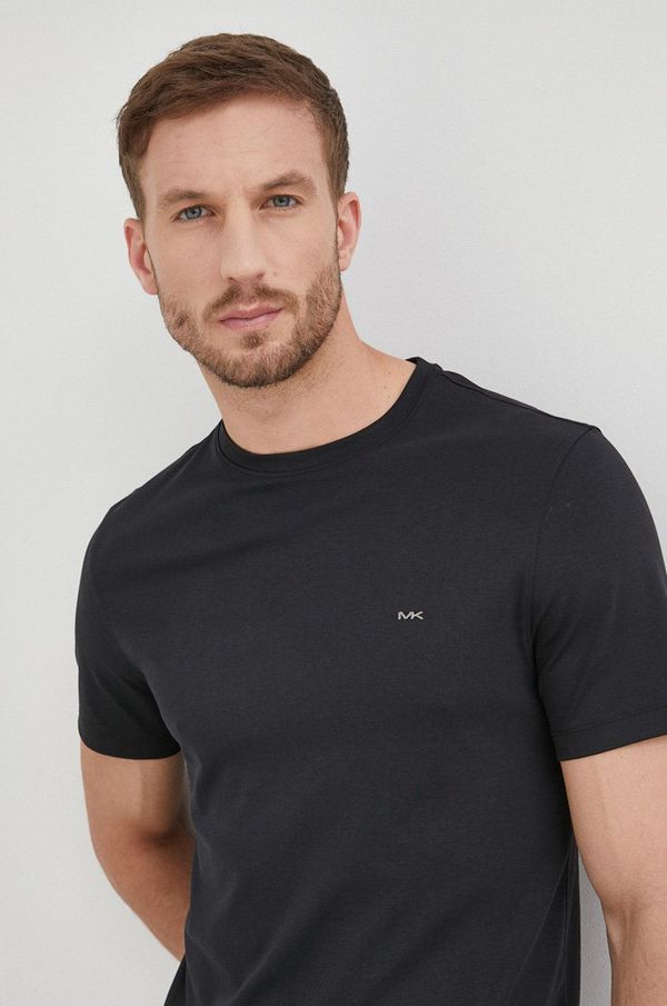 Michael Kors Pamučna majica Michael Kors boja: crna, jednobojni model