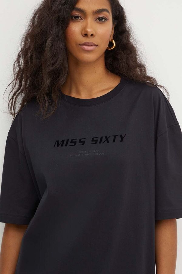 Miss Sixty Pamučna majica Miss Sixty 6L2SJ2120000 SJ2120 T-SHIRT za žene, boja: crna, 6L2SJ2120000
