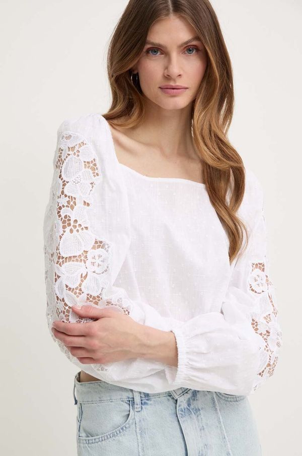 Miss Sixty Pamučna majica Miss Sixty 6L2XJ1380000 XJ1380  FASHION SHIRT za žene, boja: bijela, bez uzorka, 6L2XJ1380000