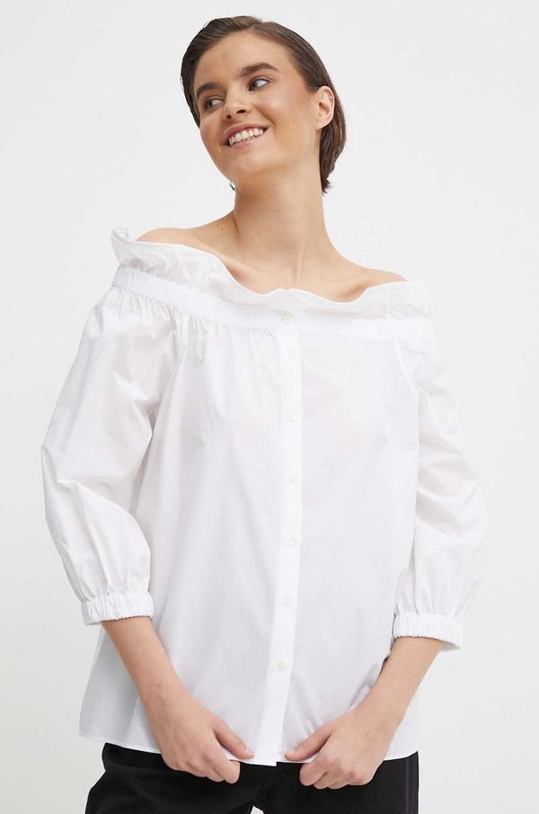 Mos Mosh Pamučna majica Mos Mosh za žene, boja: bijela, bez uzorka