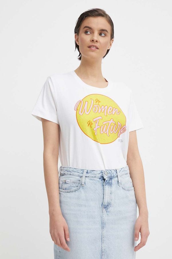 Mos Mosh Pamučna majica Mos Mosh za žene, boja: bijela