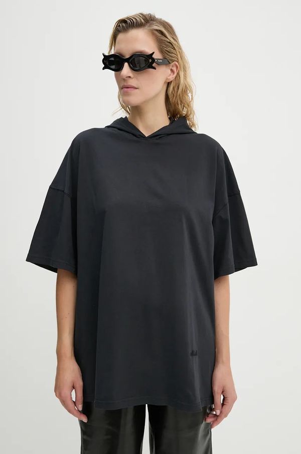 Nanushka Pamučna majica Nanushka KACPER za žene, boja: crna, NU24PFSH03899