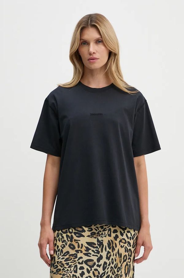 Nanushka Pamučna majica Nanushka REECE za žene, boja: crna, NU24CRSH00399