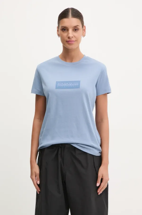 Napapijri Pamučna majica Napapijri S-Box za žene, NP0A4IP1B2S1