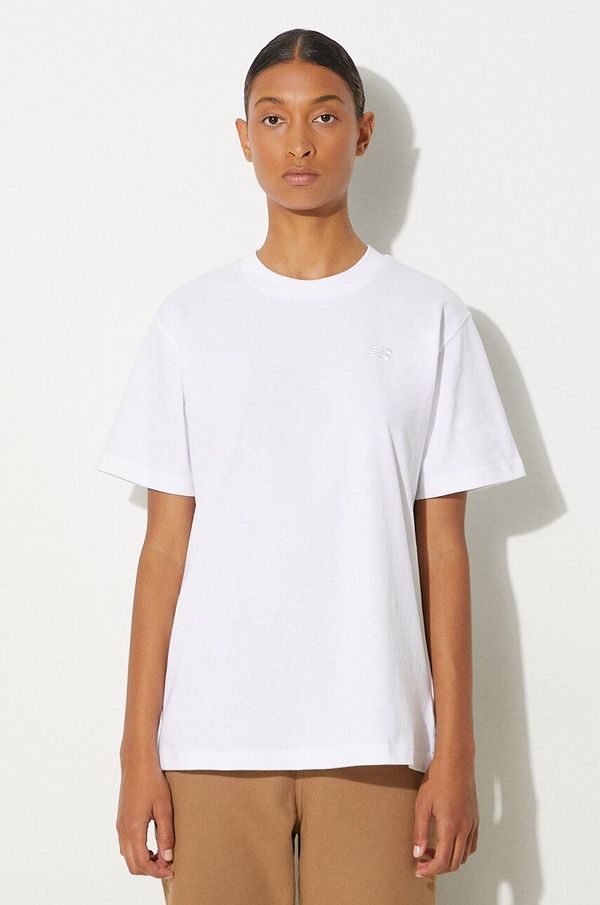 New Balance Pamučna majica New Balance Athletics Jersey za žene, boja: bijela, WT41501WT