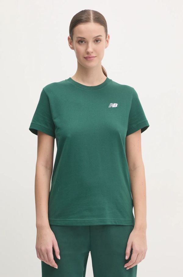 New Balance Pamučna majica New Balance za žene, boja: zelena, WT41509NWG