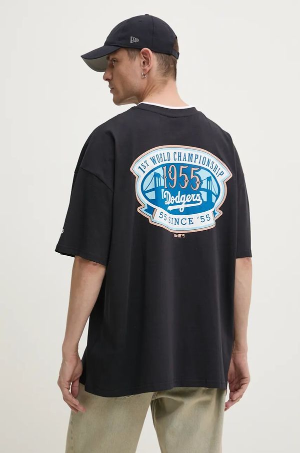 New Era Pamučna majica New Era LOS ANGELES DODGERS za muškarce, boja: tamno plava, s aplikacijom, 60564869