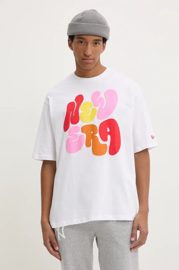 New Era Pamučna majica New Era za muškarce, boja: bijela, s tiskom, 60564854