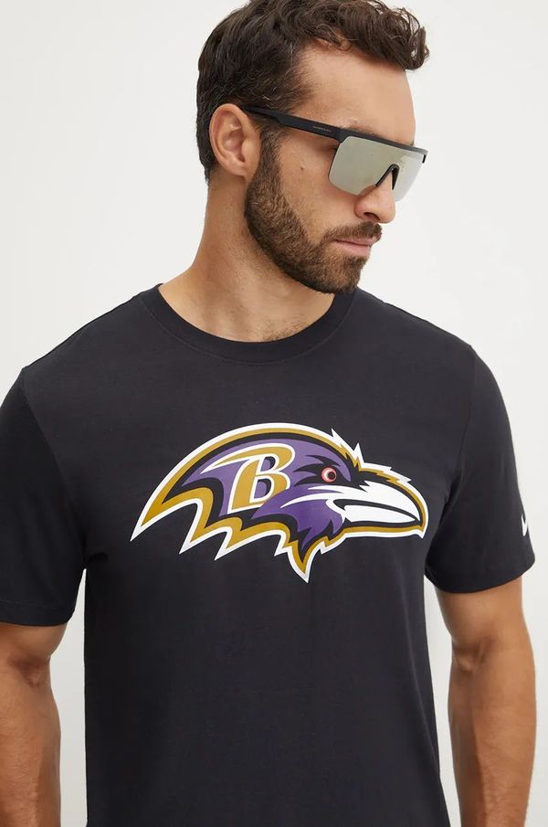 Nike Pamučna majica Nike Baltimore Ravens za muškarce, boja: crna, s tiskom, N199-00A-8G-CLH