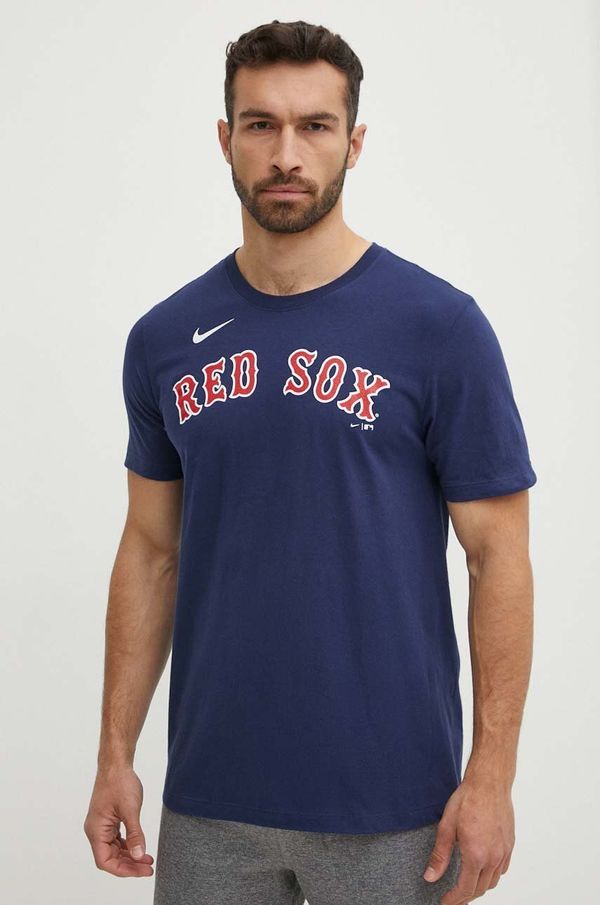 Nike Pamučna majica Nike Boston Red Sox za muškarce, boja: tamno plava, s tiskom