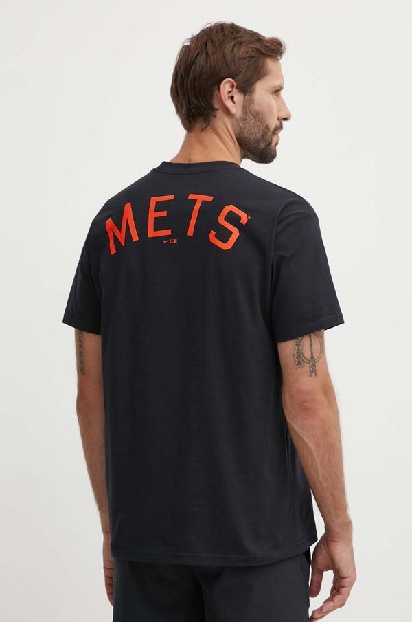 Nike Pamučna majica Nike New York Mets za muškarce, boja: crna, s tiskom