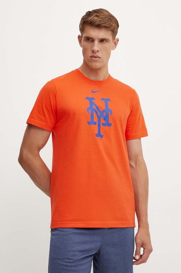 Nike Pamučna majica Nike New York Mets za muškarce, boja: narančasta, s tiskom