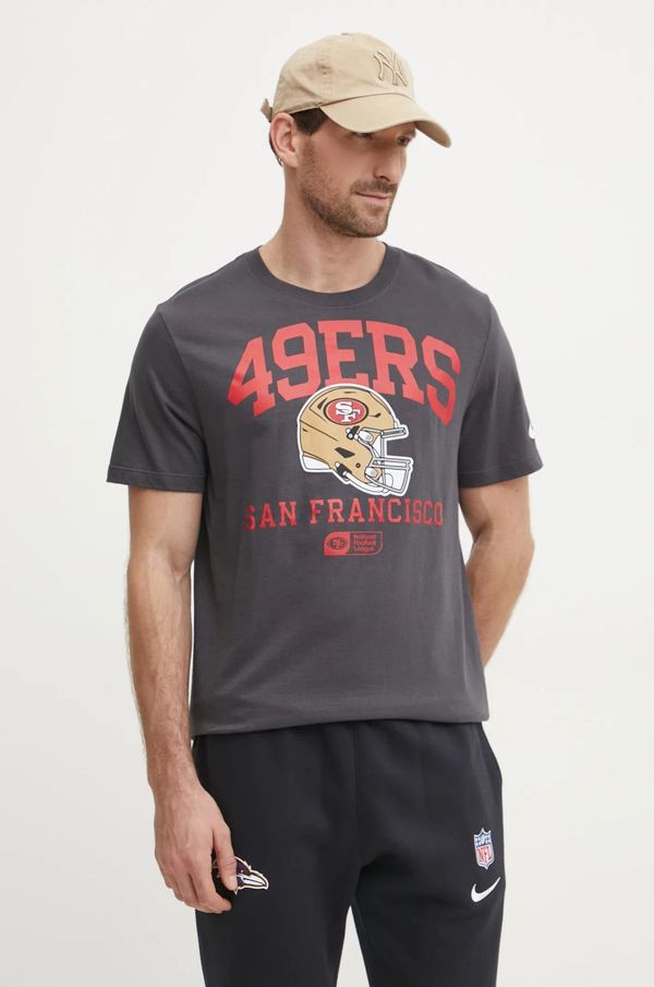 Nike Pamučna majica Nike San Francisco 49ers za muškarce, boja: siva, s tiskom, N199-06F-73-5F1