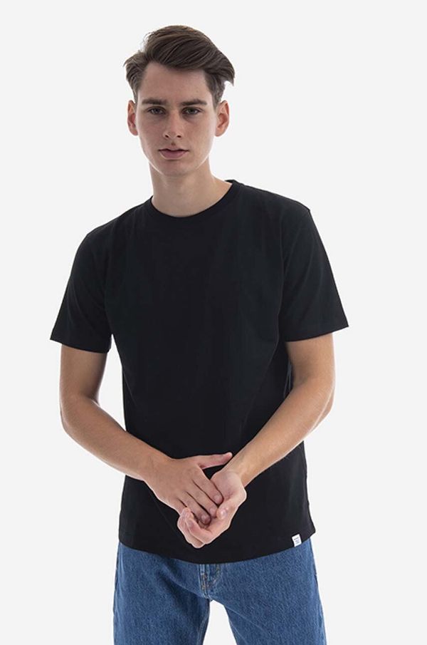 Norse Projects Pamučna majica Norse Projects za muškarce, boja: crna, bez uzorka