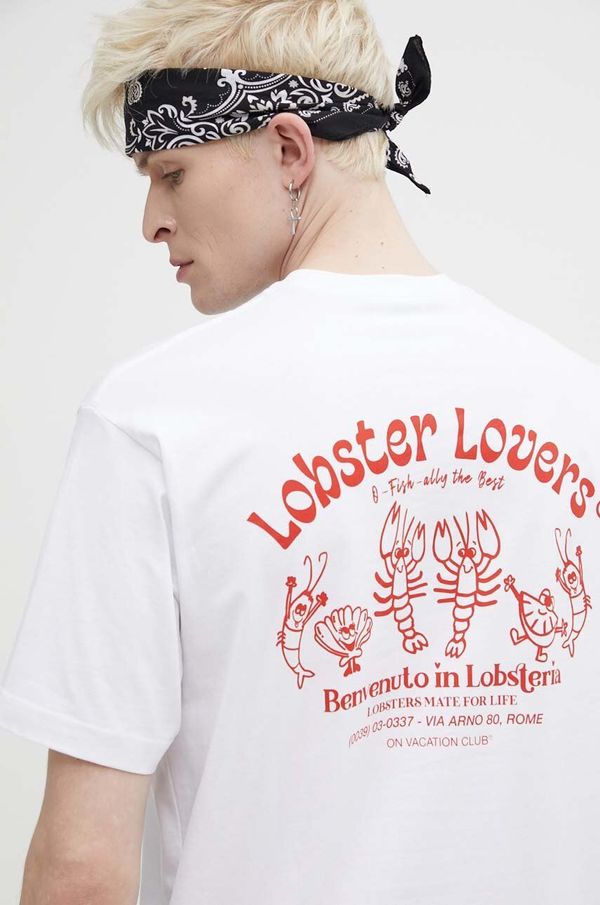 On Vacation Pamučna majica On Vacation boja: bijela, s tiskom, OVC T143