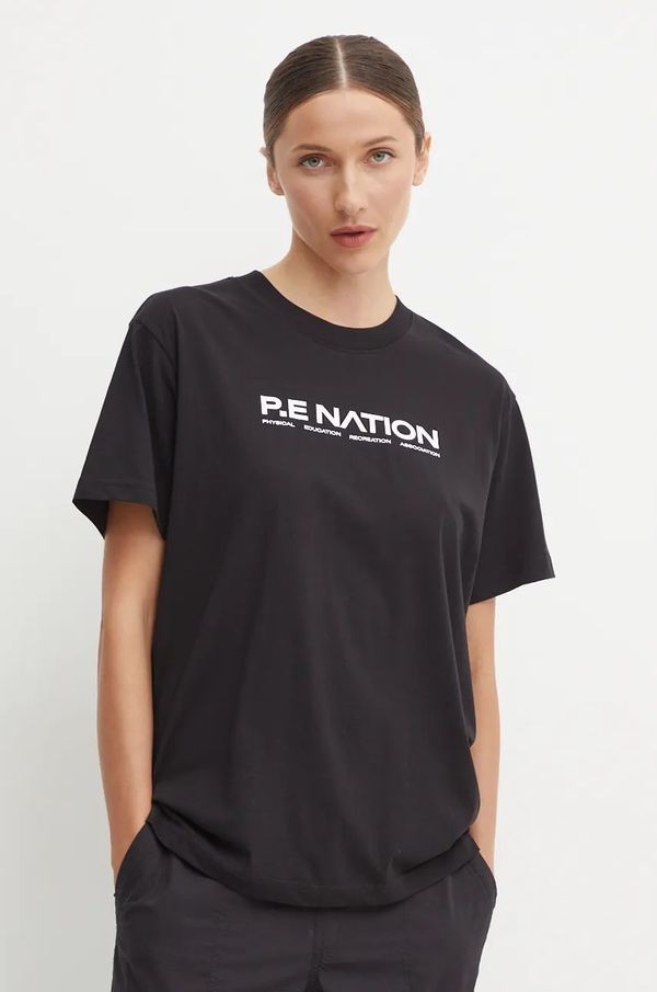 P.E Nation Pamučna majica P.E Nation Aero SS Tee za žene, boja: crna, 243T329