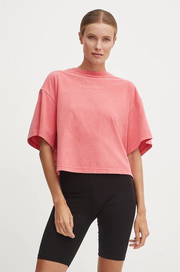 P.E Nation Pamučna majica P.E Nation Nomad Boxy Tee za žene, boja: ružičasta, 243T402