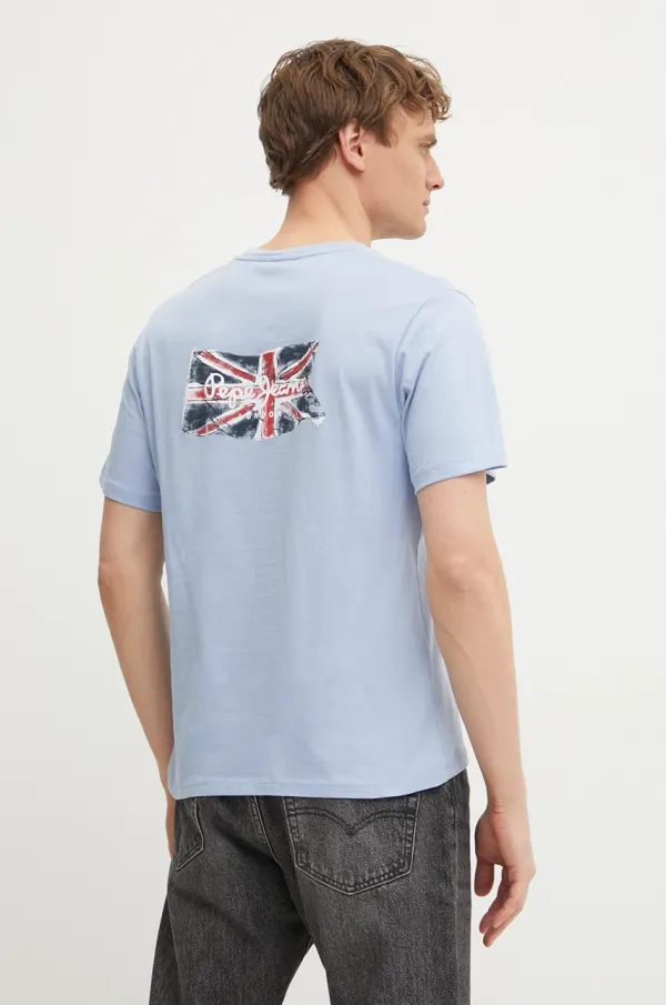 Pepe Jeans Pamučna majica Pepe Jeans BACK CLAG za muškarce, s aplikacijom, PM509921