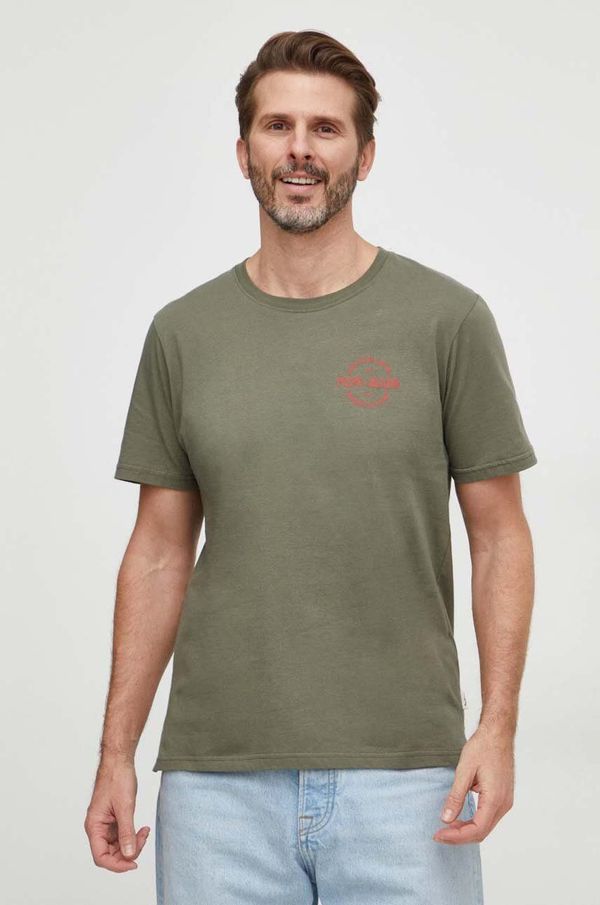Pepe Jeans Pamučna majica Pepe Jeans CRAIG za muškarce, boja: zelena, s tiskom, PM509210