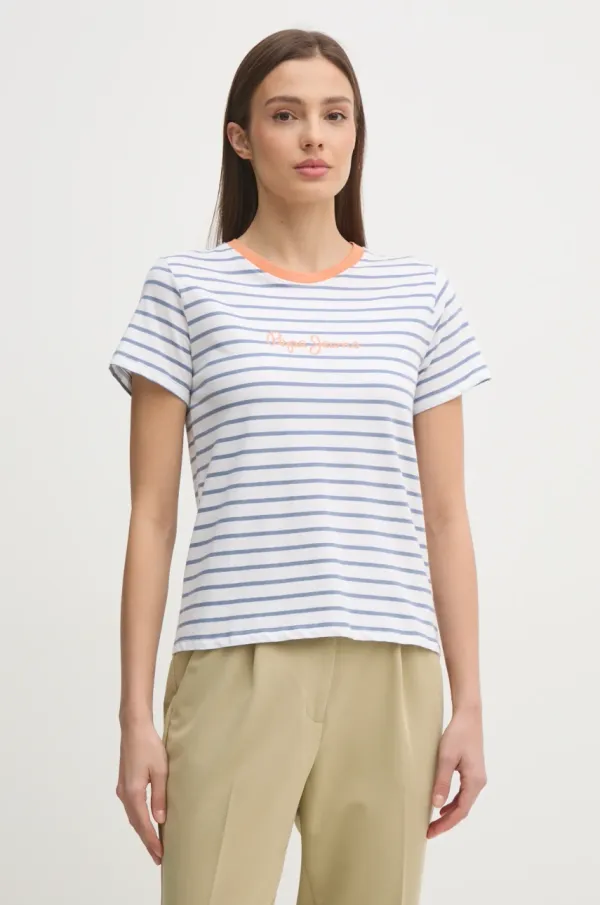 Pepe Jeans Pamučna majica Pepe Jeans ELBA za žene, boja: bijela, PL505876