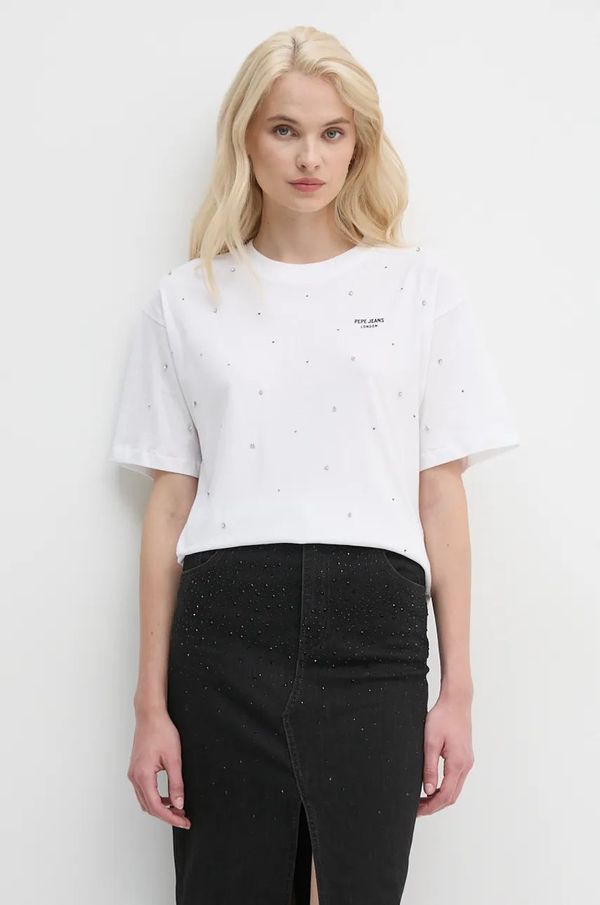 Pepe Jeans Pamučna majica Pepe Jeans ELIN za žene, boja: bijela, PL505943