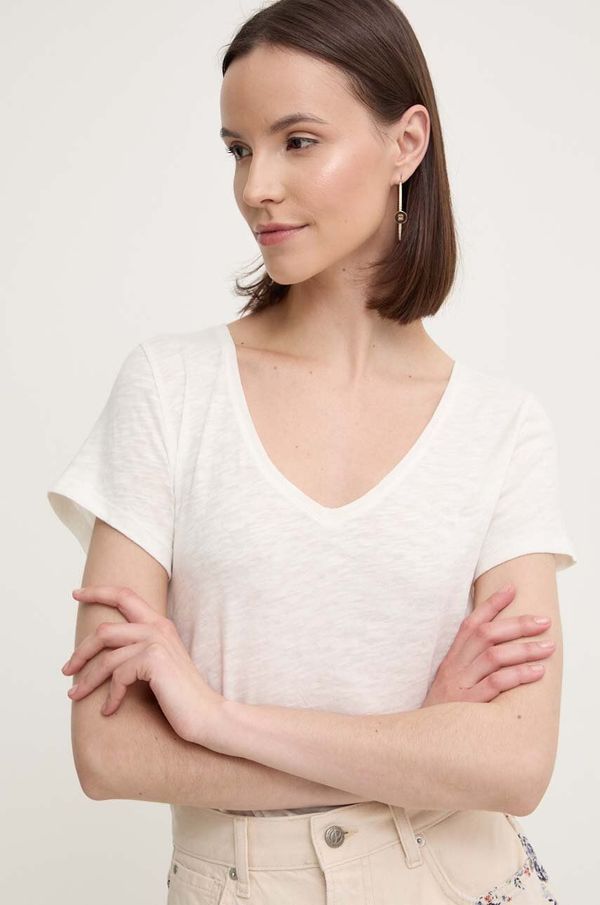 Pepe Jeans Pamučna majica Pepe Jeans EZZY za žene, boja: bež, PL505884