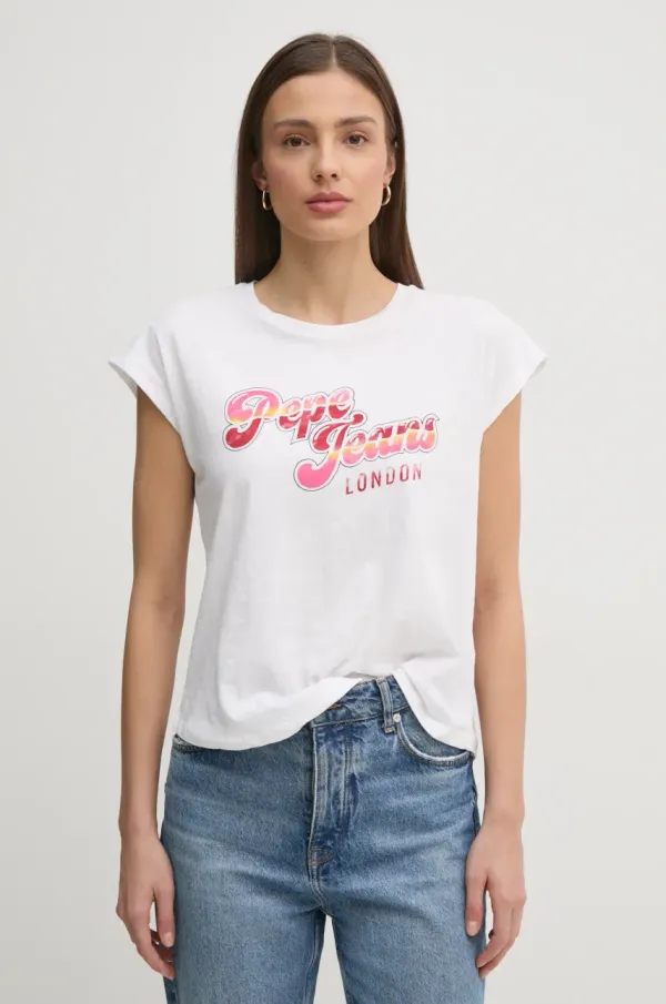 Pepe Jeans Pamučna majica Pepe Jeans ROSALIE za žene, boja: bijela, PL506033