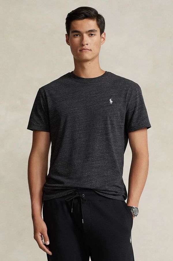 Polo Ralph Lauren Pamučna majica Polo Ralph Lauren boja: crna, bez uzorka