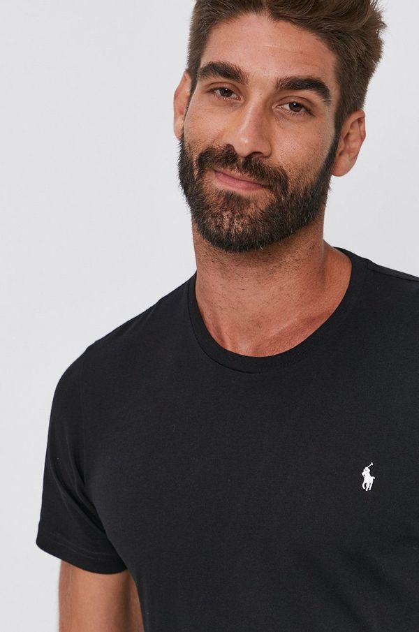 Polo Ralph Lauren Pamučna majica Polo Ralph Lauren boja: crna