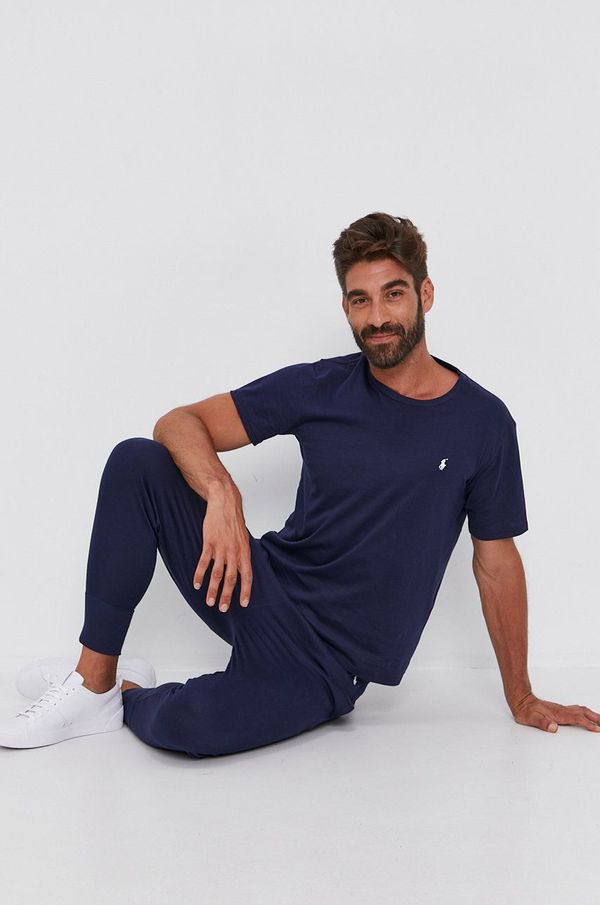 Polo Ralph Lauren Pamučna majica Polo Ralph Lauren boja: tamno plava
