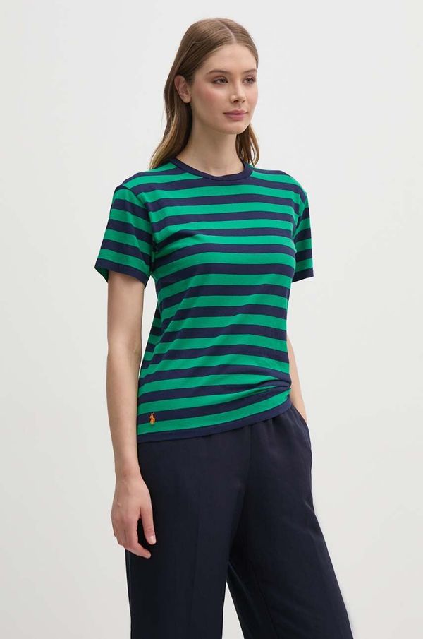 Polo Ralph Lauren Pamučna majica Polo Ralph Lauren boja: zelena
