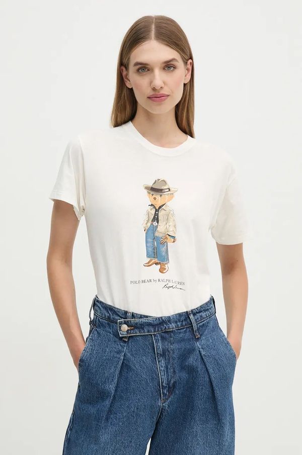 Polo Ralph Lauren Pamučna majica Polo Ralph Lauren za žene, boja: bijela, 211941187