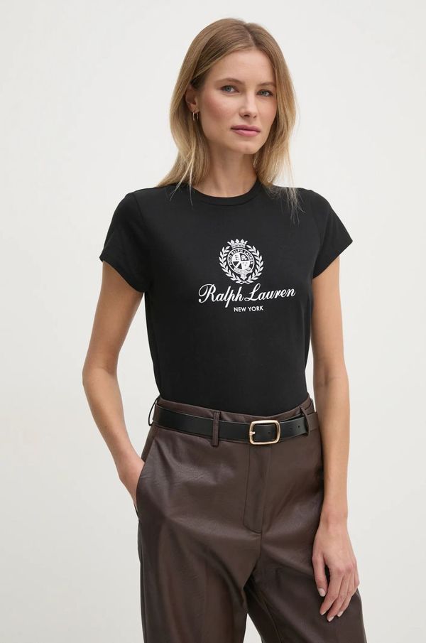 Polo Ralph Lauren Pamučna majica Polo Ralph Lauren za žene, boja: crna, 211952901