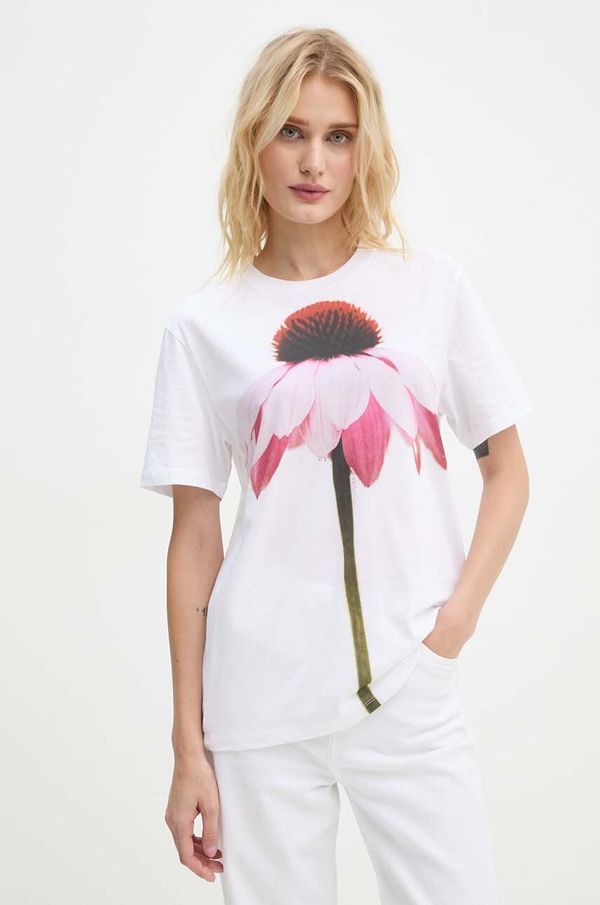 PS Paul Smith Pamučna majica PS Paul Smith za žene, boja: bijela, W2R.232V.NP4837