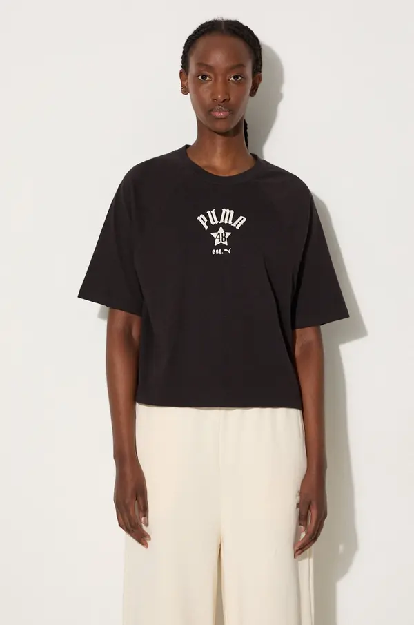 Puma Pamučna majica Puma Classics Play Paris Relaxed Tee
