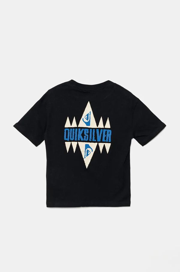 Quiksilver Pamučna majica Quiksilver GEO QUIK SS boja: crna, s tiskom, EQBZT04773