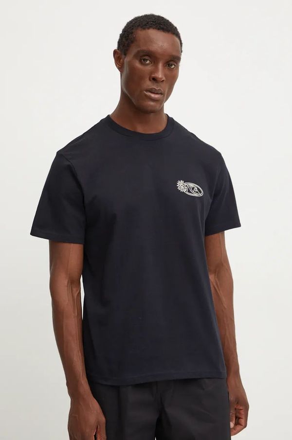 Quiksilver Pamučna majica Quiksilver Right Point Mor za muškarce, boja: crna, s tiskom, AQYZT09905