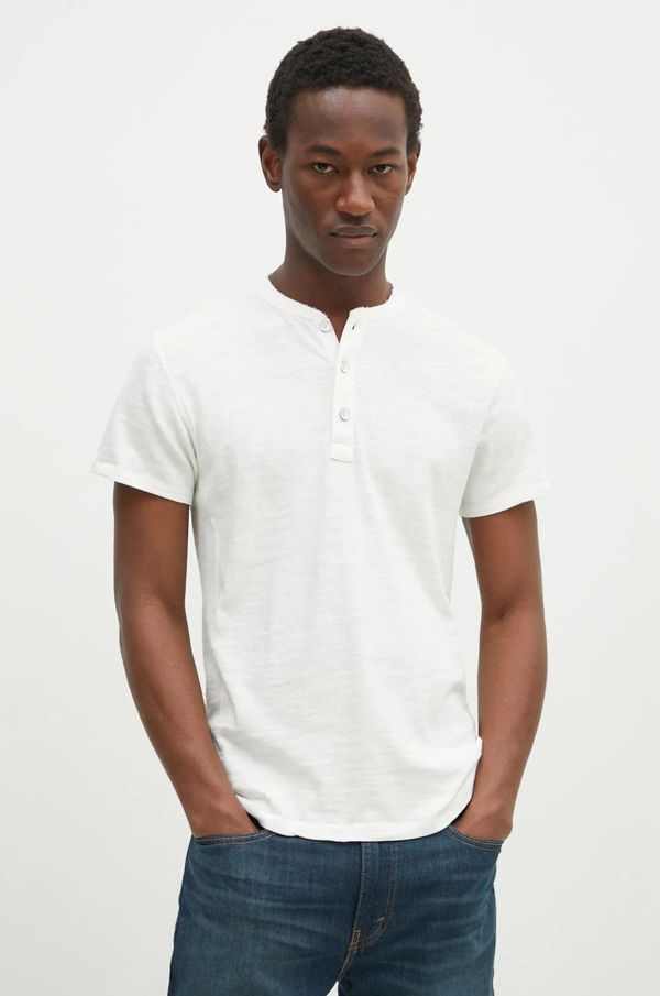 rag & bone Pamučna majica Rag & Bone za muškarce, boja: bijela, bez uzorka, M000T996G