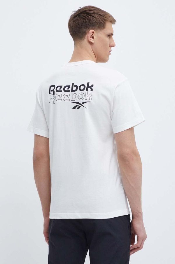 Reebok Pamučna majica Reebok Brand Proud za muškarce, boja: bež, s tiskom, 100076380