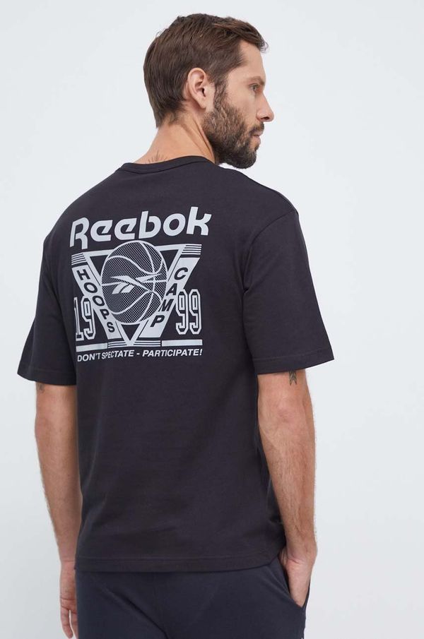 Reebok Classic Pamučna majica Reebok Classic Basketball boja: crna, s tiskom