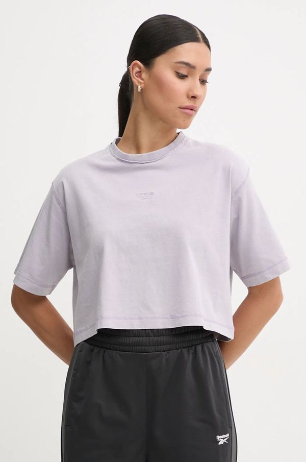 Reebok Classic Pamučna majica Reebok Classic za žene, boja: ljubičasta, 100205891