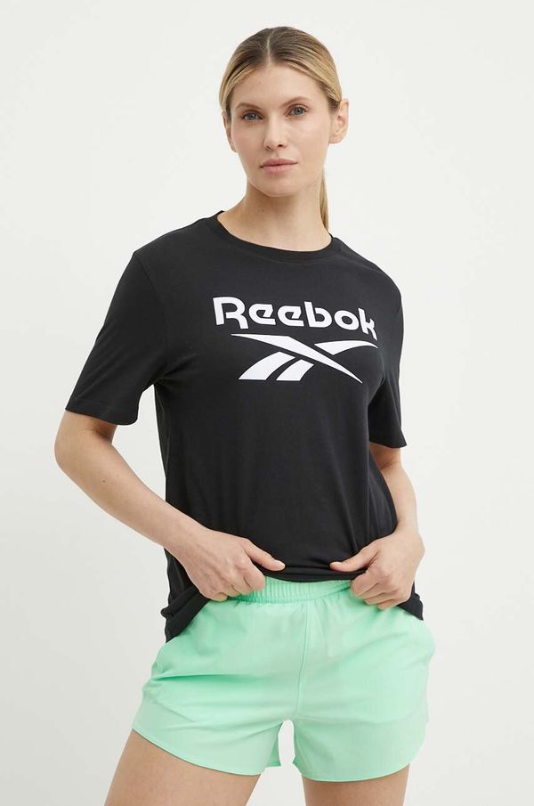 Reebok Pamučna majica Reebok Identity za žene, boja: crna, 100034774