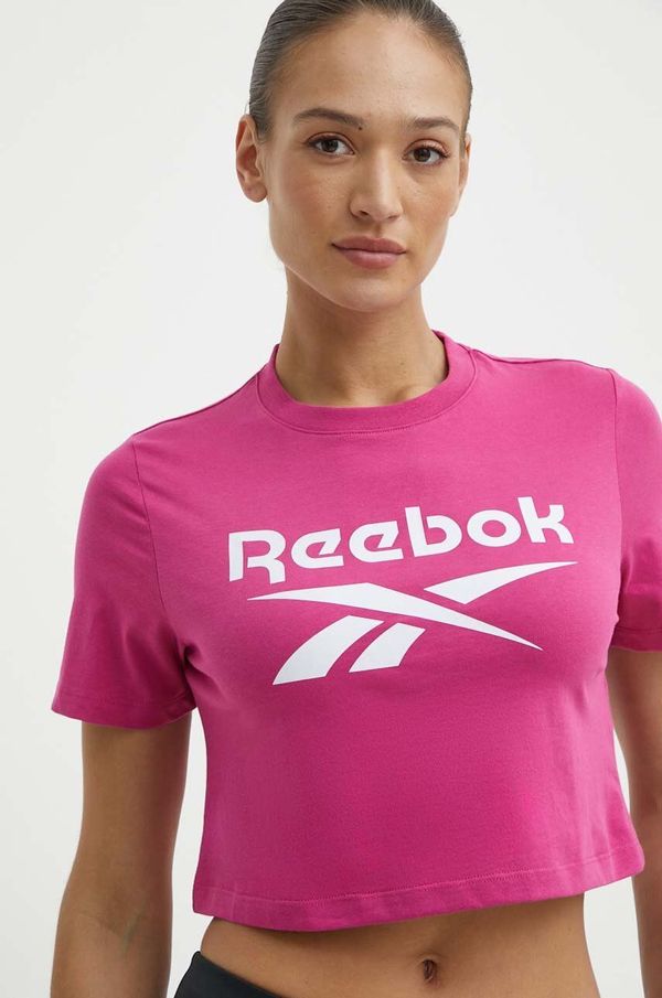 Reebok Pamučna majica Reebok Identity za žene, boja: ružičasta, 100037588