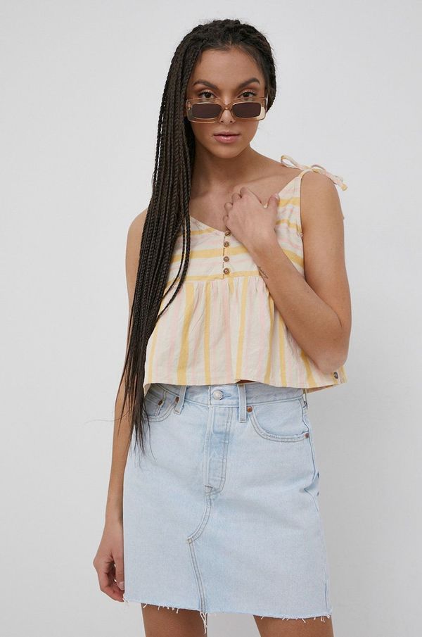 Roxy Pamučna majica Roxy boja: bež