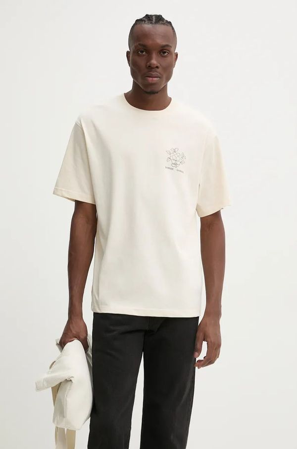 Samsoe Samsoe Pamučna majica Samsoe Samsoe SAPOETRY boja: bež, s uzorkom, U24300004